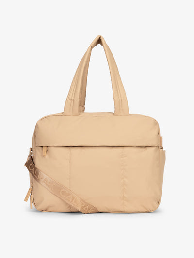 CALPAK Luka Duffel bag in latte brown; DSM1901-LATTE view 1