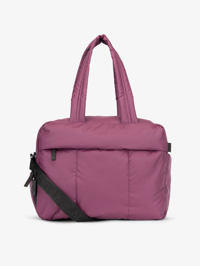 CALPAK Luka Duffel bag in plum purple; DSM1901-PLUM view 1