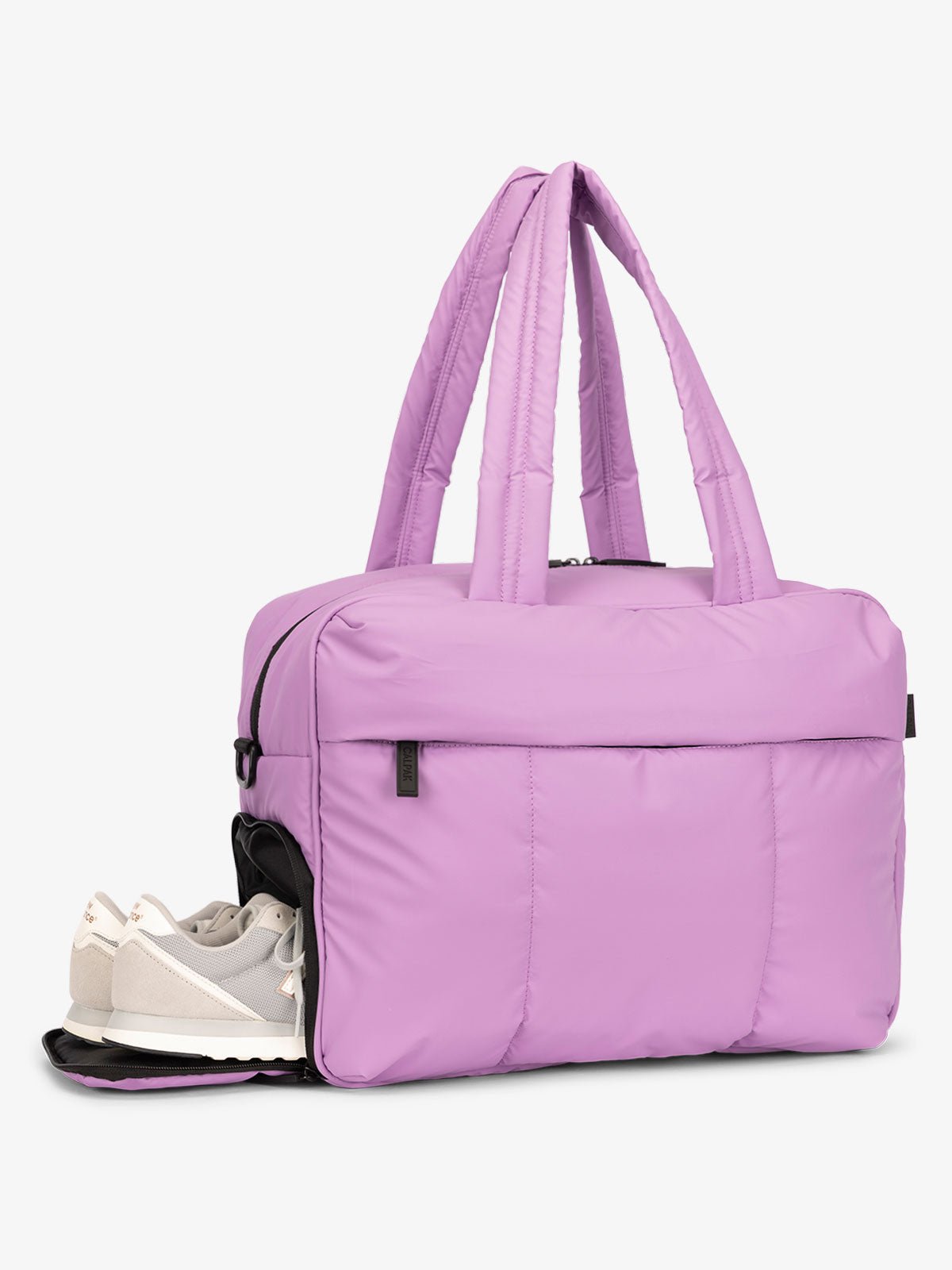 shoe compartment for Luka Duffel Bag in lilac