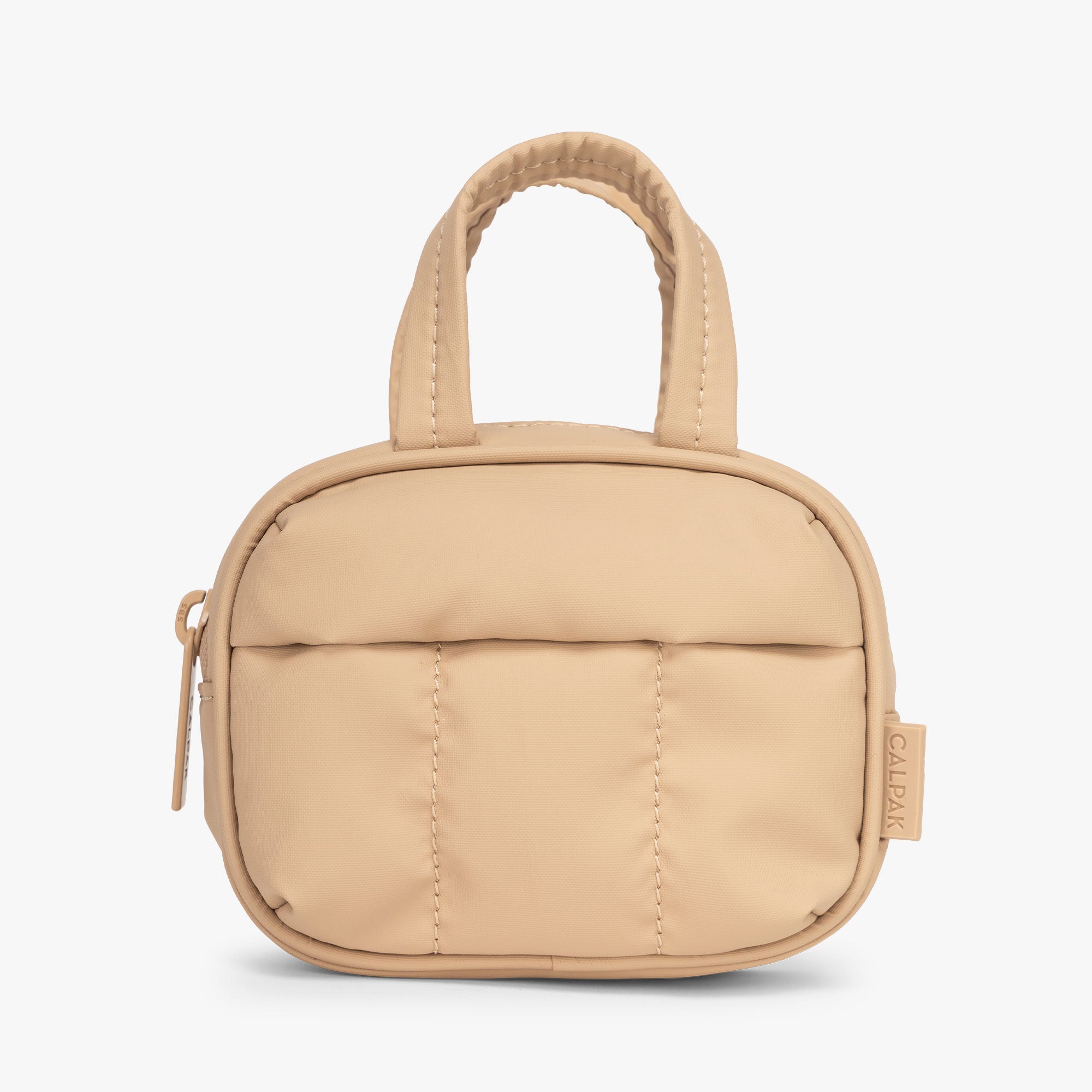 Luka Duffel Zip Bag Charm in Latte | CALPAK