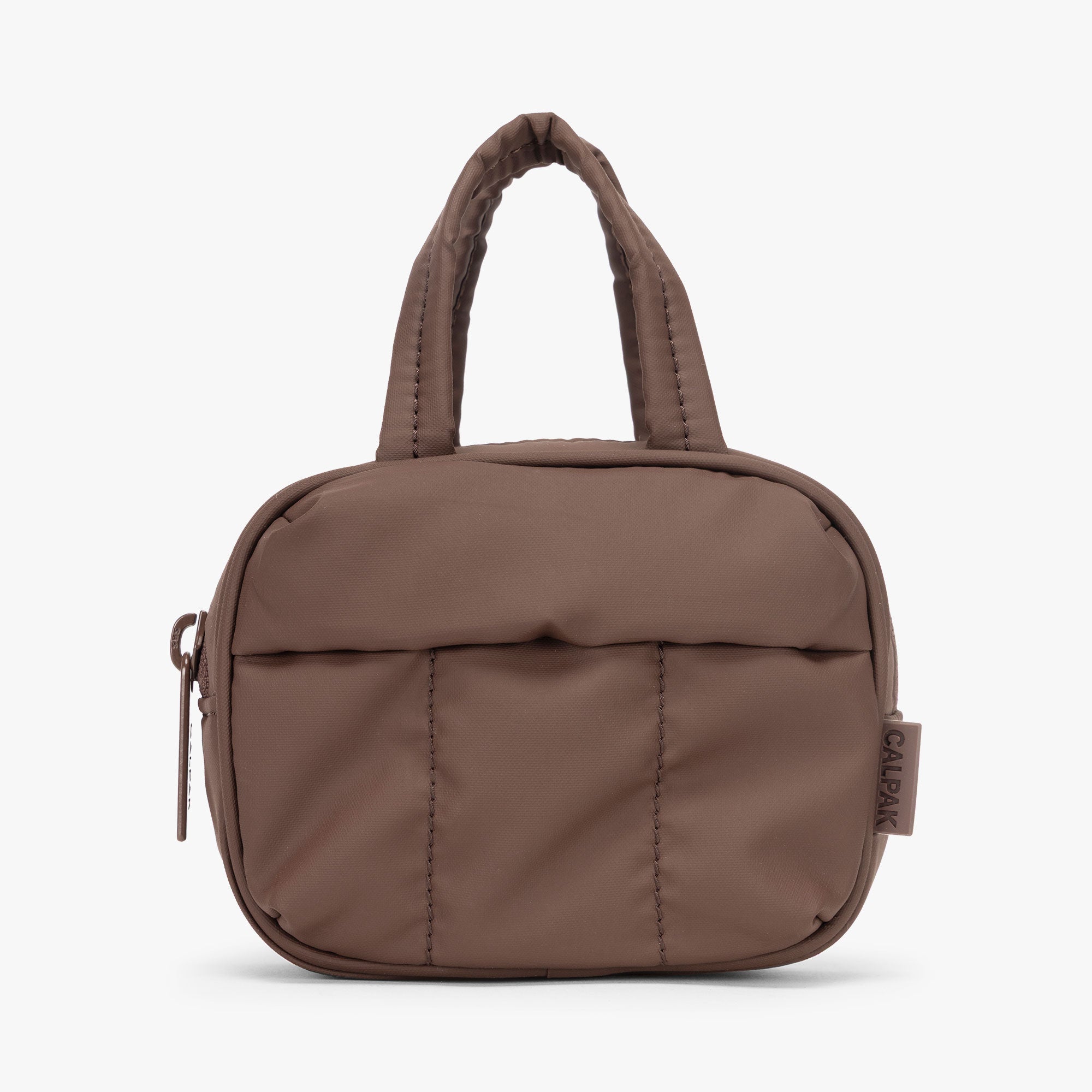 Luka Duffel Zip Bag Charm in Walnut | CALPAK