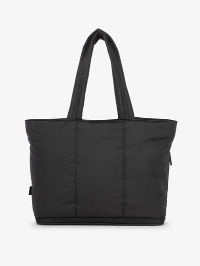 CALPAK Luka expandable shoulder tote bag with laptop compartment in black; ALT2201-MATTE-BLACK