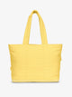 CALPAK Luka expandable tote bag with laptop compartment and padded straps in yellow; ALT2201-BUTTER