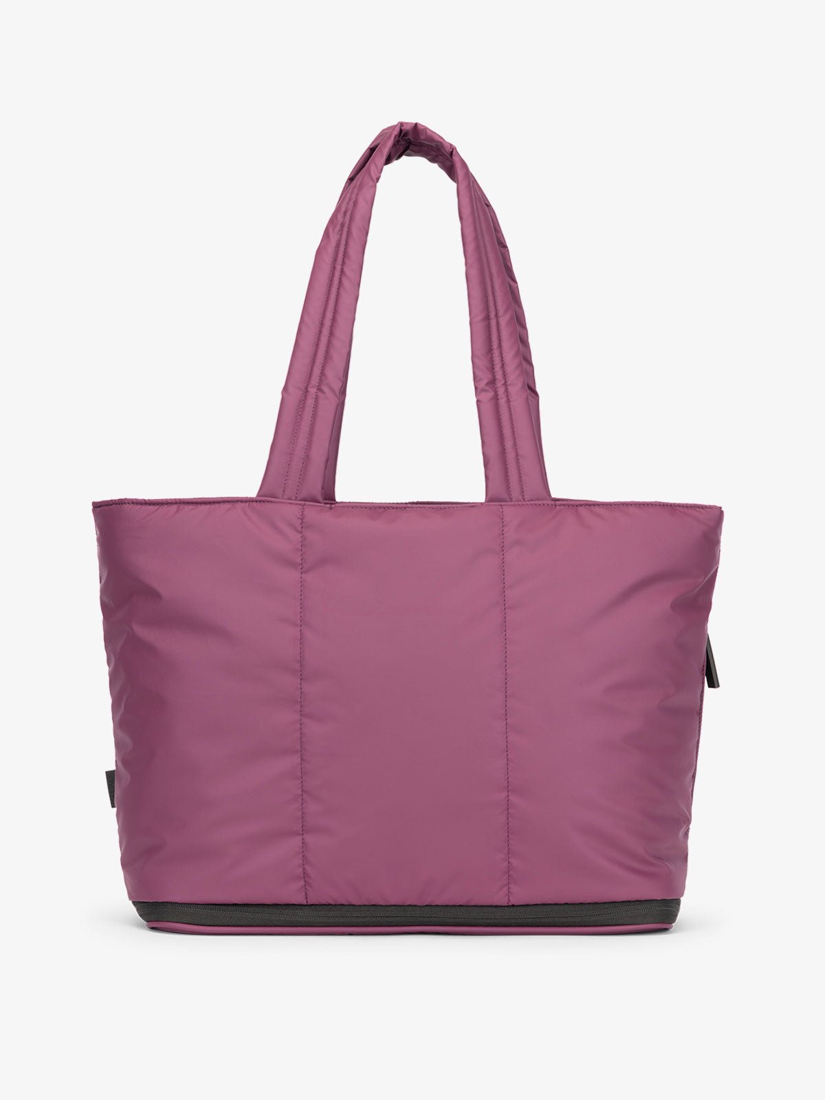 CALPAK Luka expandable tote bag with laptop compartment and padded straps in purple
