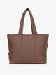CALPAK Luka expandable tote bag with laptop compartment and padded straps in walnut; ALT2201-WALNUT