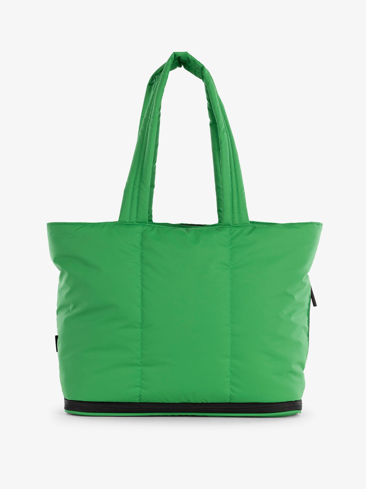 CALPAK Luka expandable tote bag with laptop compartment and padded straps in green