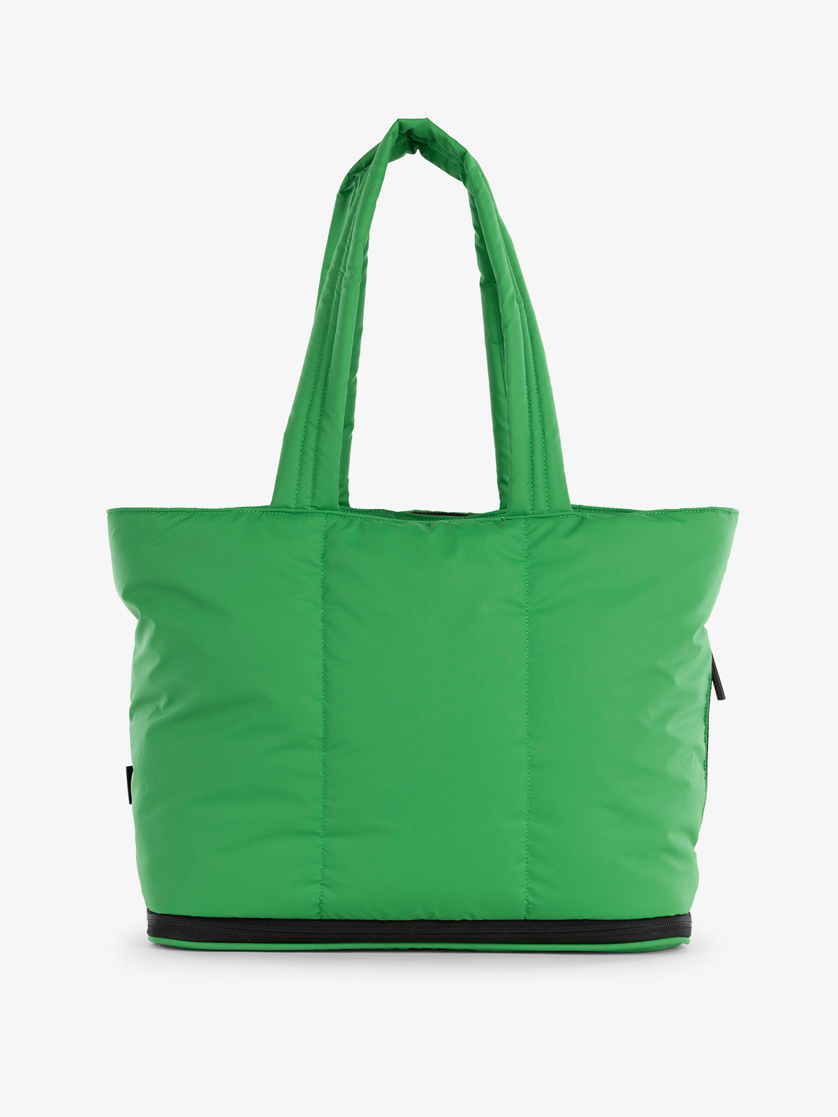 CALPAK Luka expandable tote bag with laptop compartment and padded straps in green; ALT2201-GREEN-APPLE