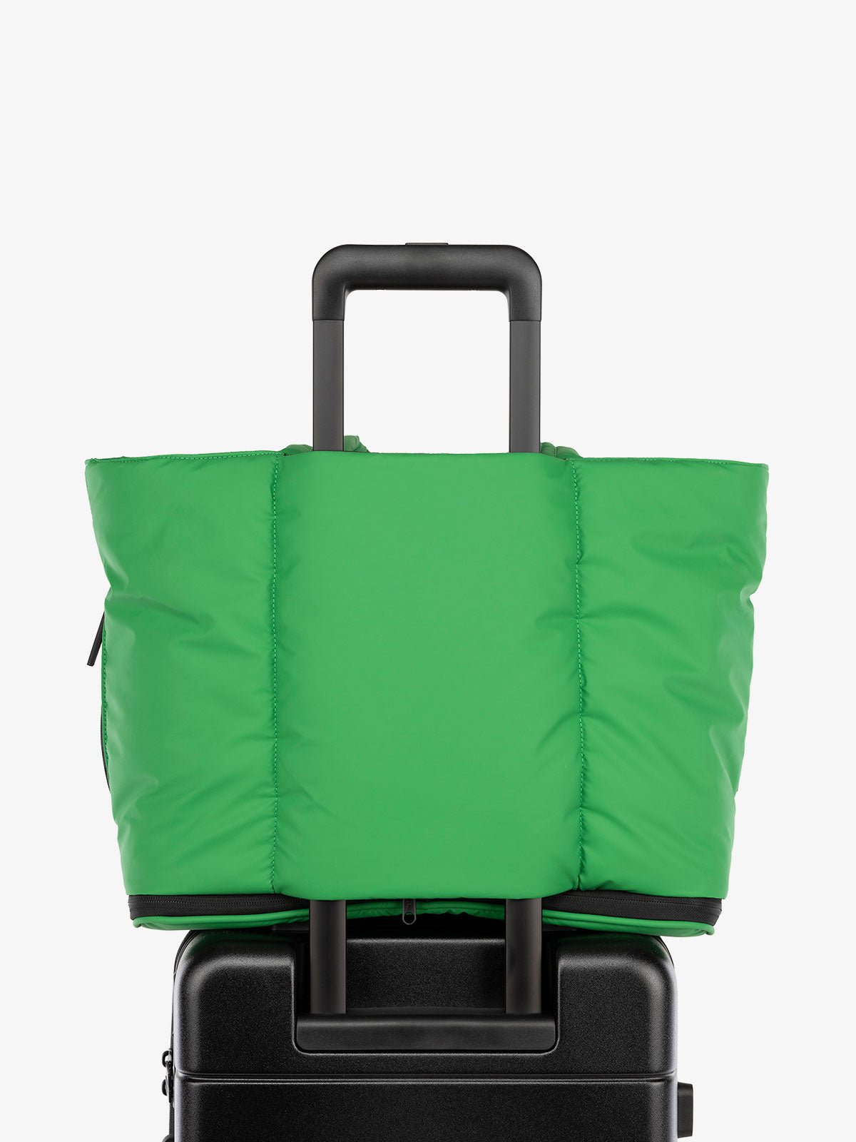 CALPAK Luka expandable travel bag with laptop compartment and trolley sleeve in winter green