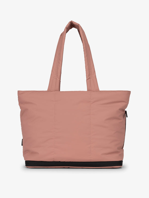 CALPAK Luka expandable tote bag with laptop compartment and padded straps in pink