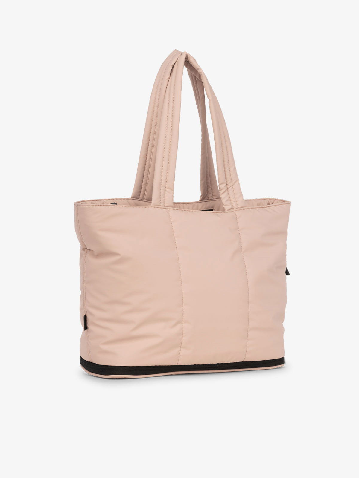 CALPAK Luka expandable laptop tote in rose quartz; ALT2201-ROSE-QUARTZ