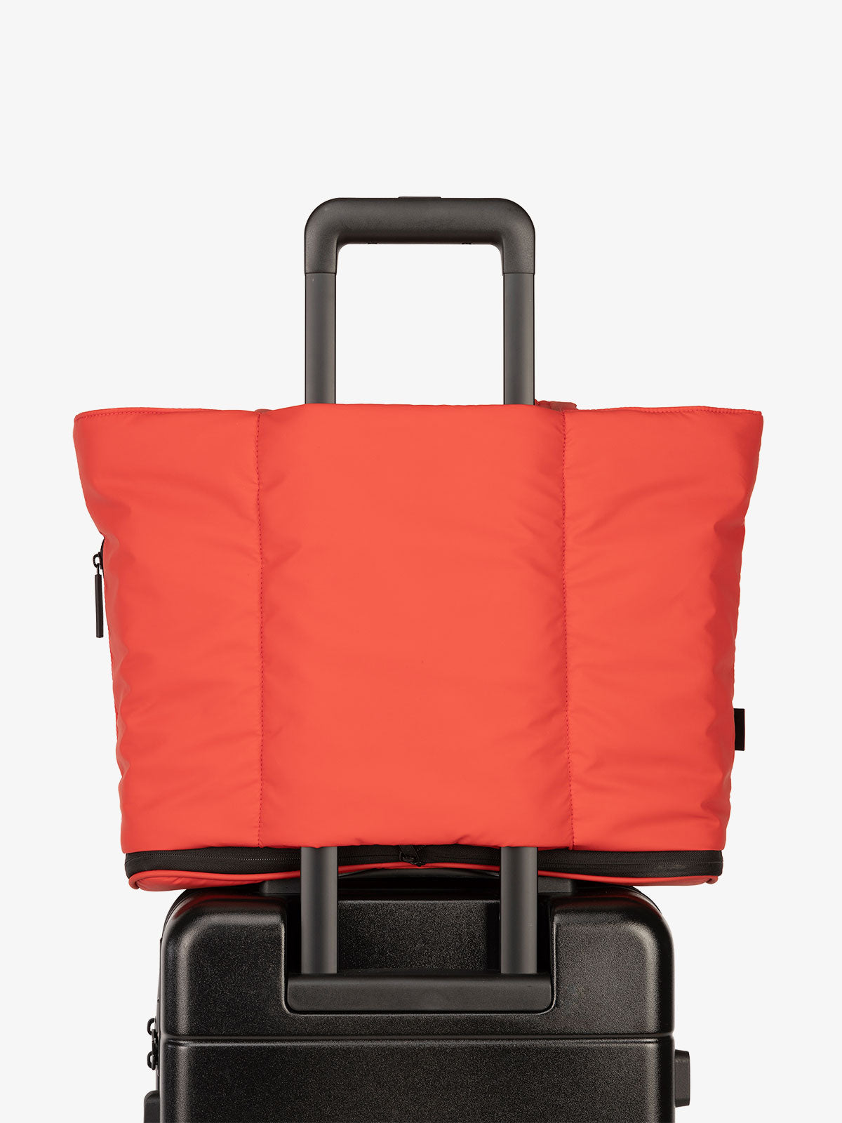 CALPAK Luka expandable travel bag with laptop compartment and trolley sleeve in rouge; ALT2201-ROUGE