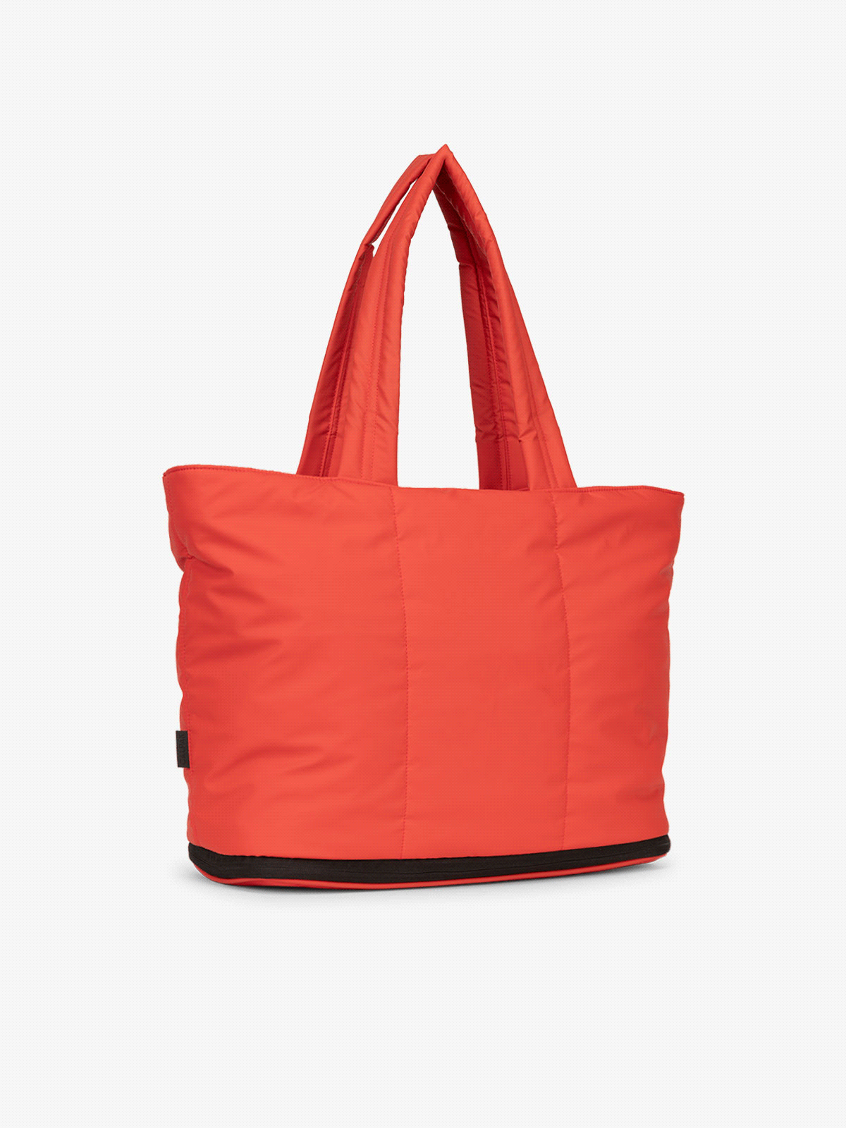 CALPAK Luka expandable laptop tote in rouge; ALT2201-ROUGE