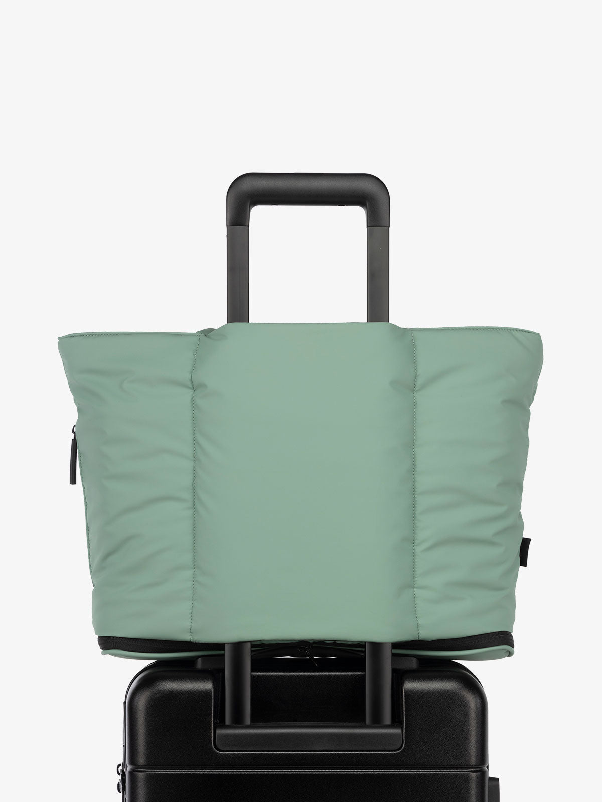 CALPAK Luka expandable travel bag with trolley sleeve in sage;  ALT2201-SAGE