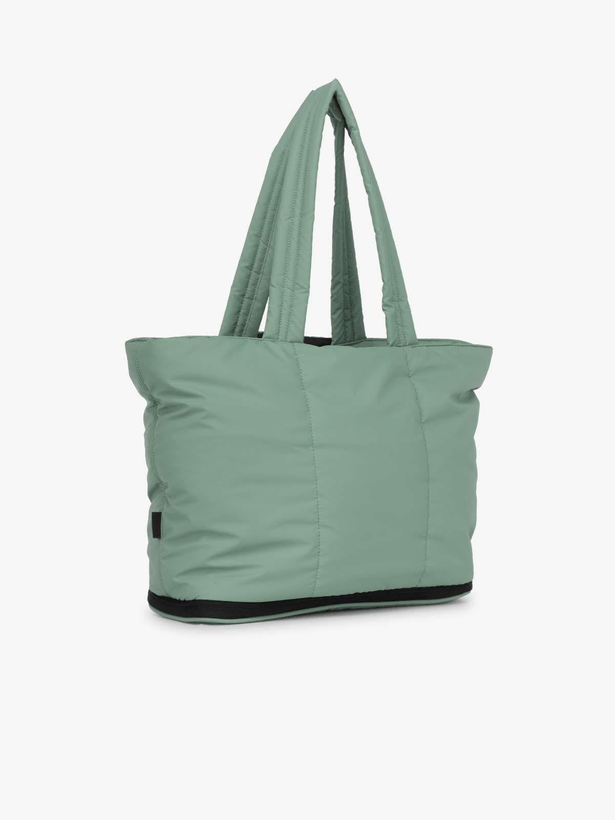 CALPAK Luka expandable laptop tote in sage;  ALT2201-SAGE