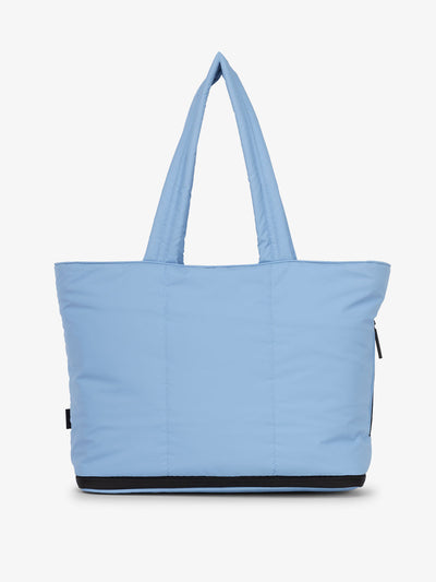 CALPAK Luka expandable laptop tote bag with dual shoulder straps in winter sky; ALT2201-WINTER-SKY view 1