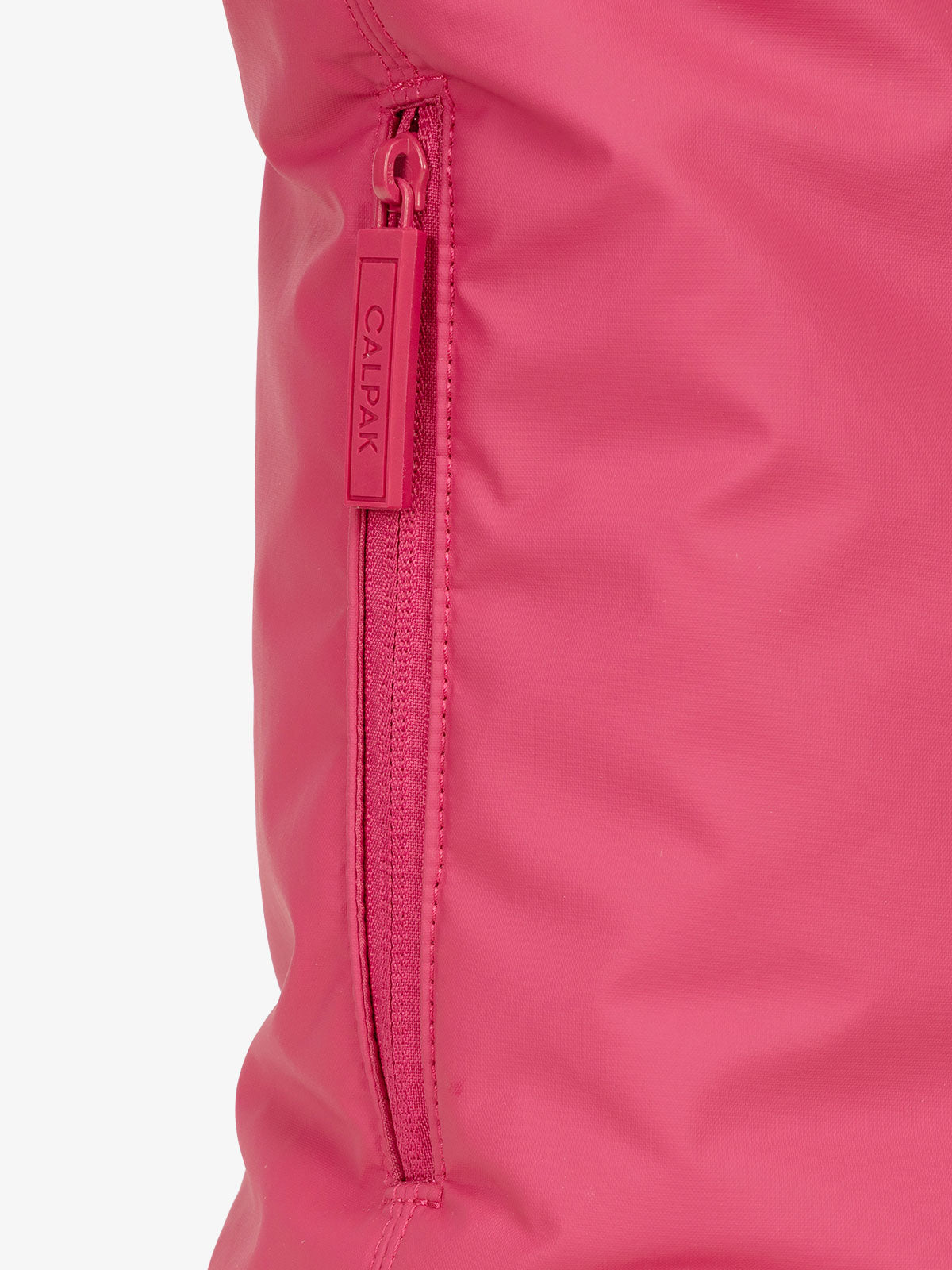 CALPAK Luka expandable laptop bag with hidden zippered pockets in pink; ALT2201-DRAGONFRUIT