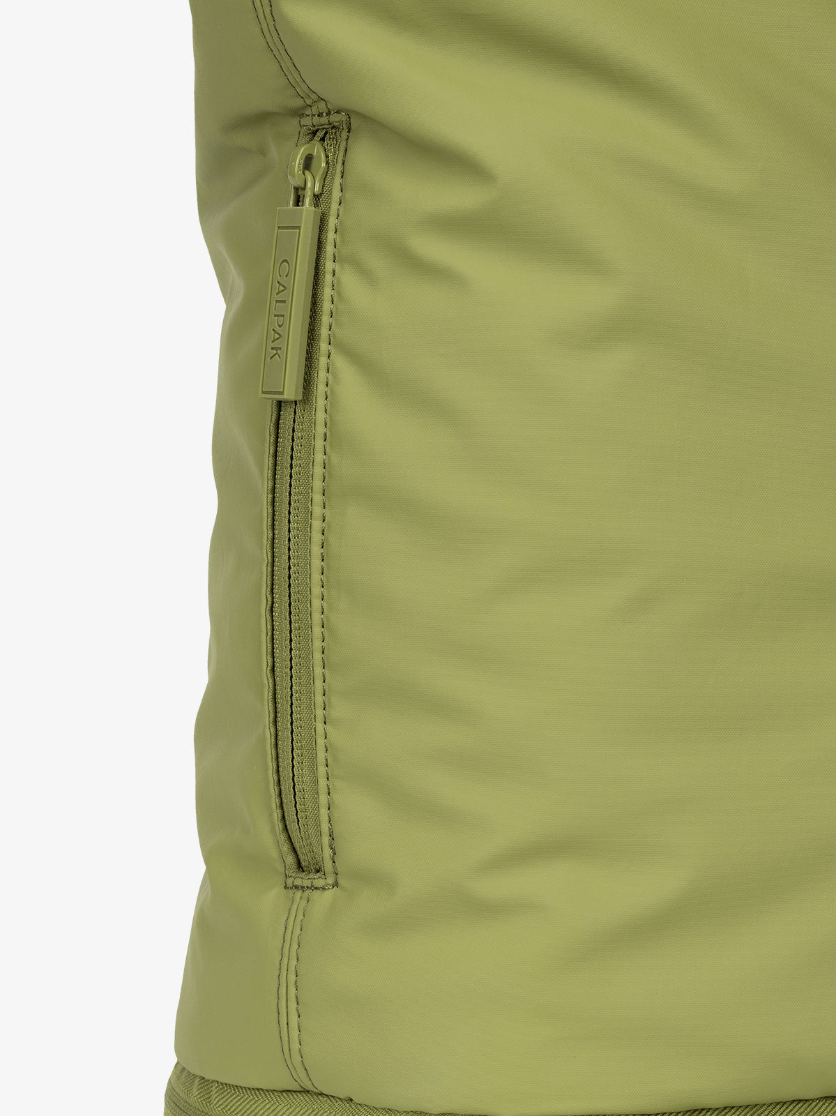 CALPAK Luka expandable laptop bag with hidden zippered pockets in green; ALT2201-PISTACHIO