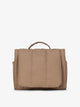 CALPAK Luka Hanging Toiletry Bag with carrying handle in brown chocolate; TLH2301-CHOCOLATE
