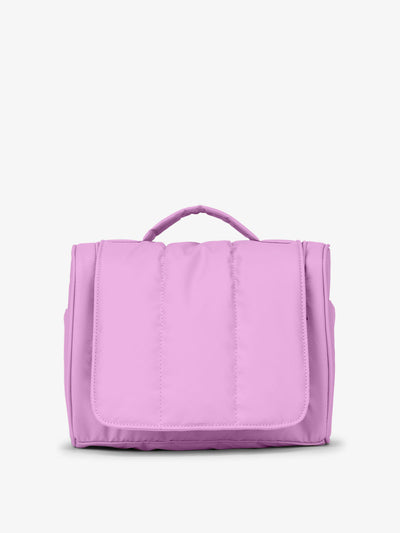 CALPAK Luka Hanging Toiletry Bag with carrying handle in lavender lilac; TLH2301-LILAC view 1
