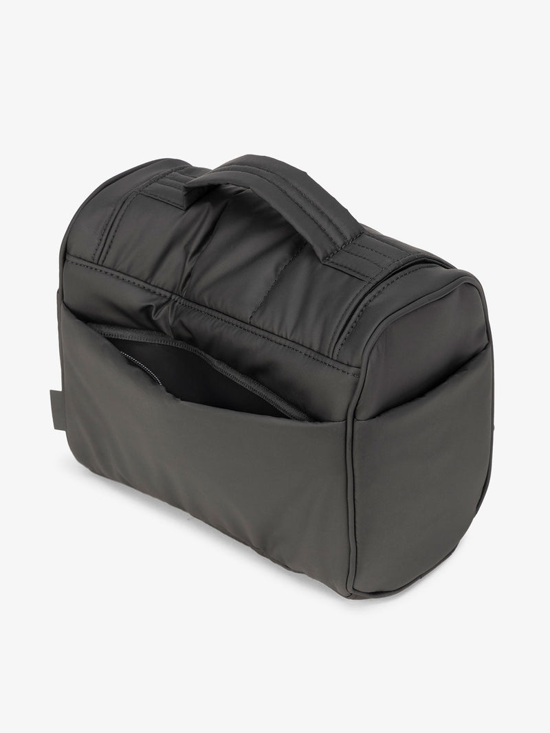 Luka Hanging Toiletry Bag in Matte Black