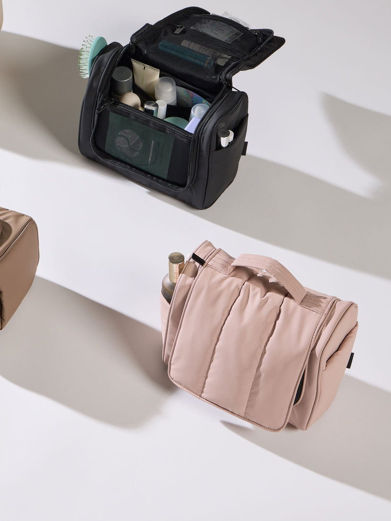 Luka Hanging Toiletry Bag in Rose Quartz