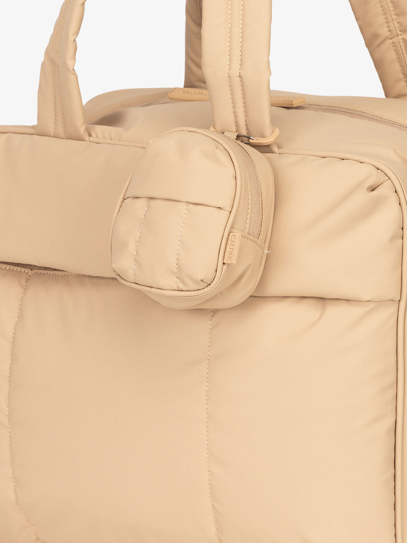 Luka Backpack Zip Bag Charm in Latte