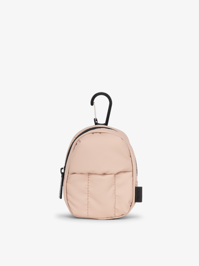 CALPAK Luka key pouch with carabiner clip in rose quartz; AMB2201-ROSE-QUARTZ view 1