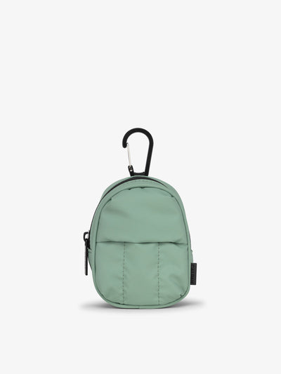 CALPAK Luka key pouch with carabiner clip in green; AMB2201-SAGE view 1