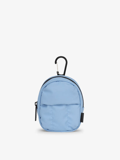 CALPAK Luka key pouch with carabiner clip in winter sky; AMB2201-WINTER-SKY view 1