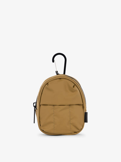 CALPAK Luka key pouch with carabiner clip in khaki; AMB2201-KHAKI view 1