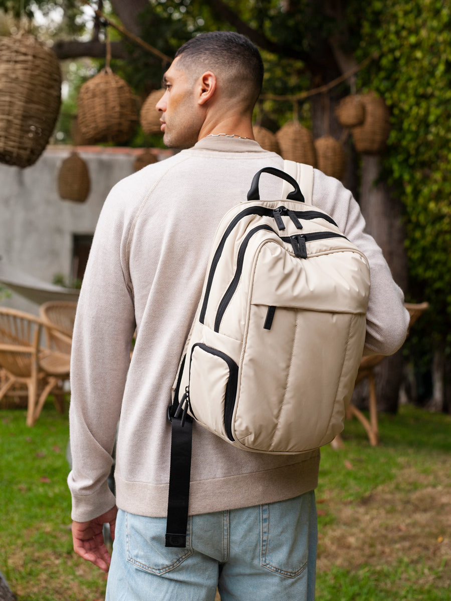Luka backpack with laptop sleeve; BPL2001-OATMEAL
