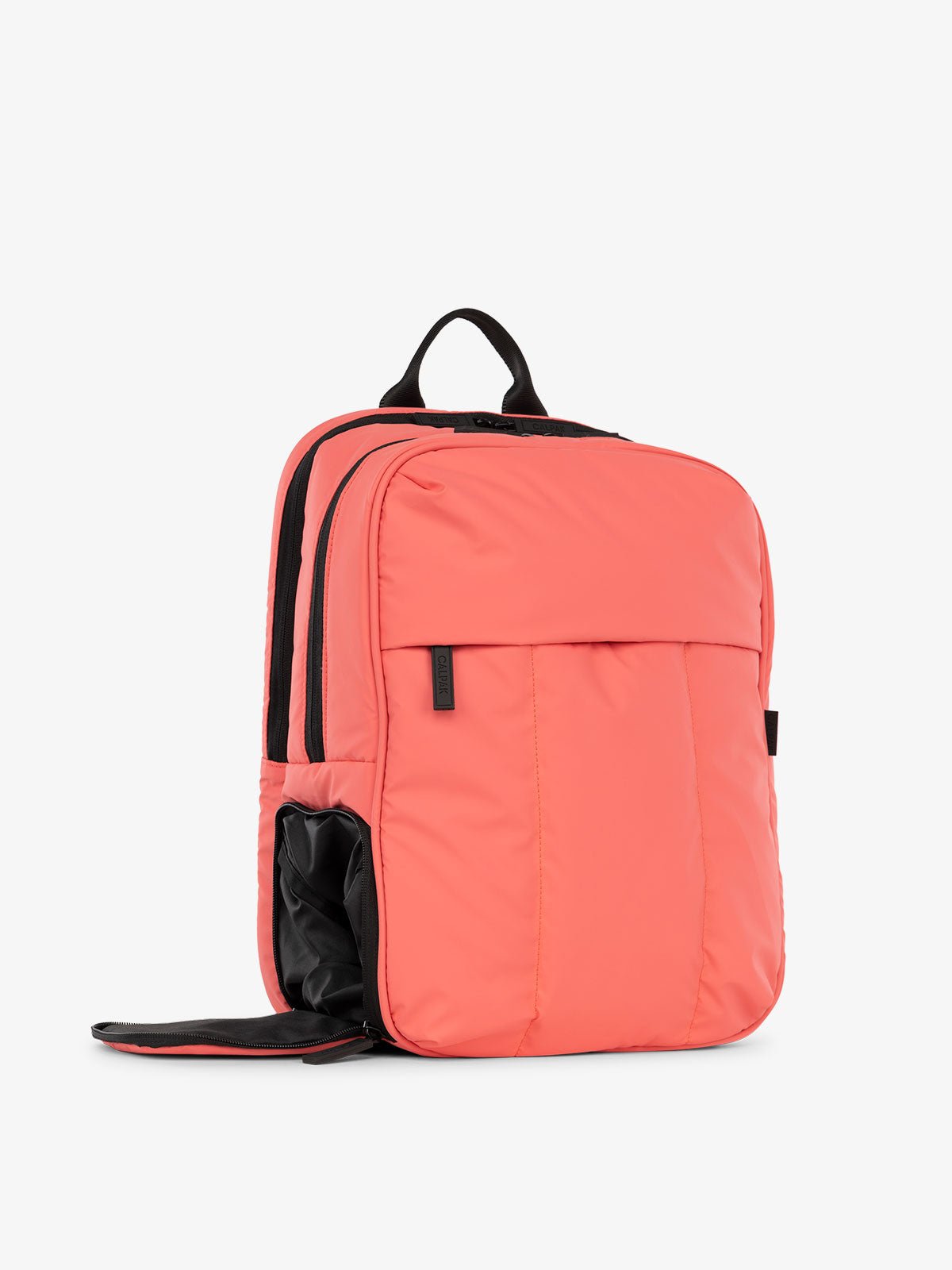 CALPAK Luka Laptop travel Backpack with shoe compartment in watermelon pink