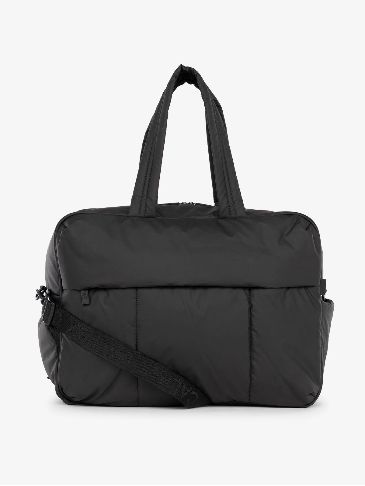 CALPAK Luka large duffle bag with detachable strap and zippered front pocket in black