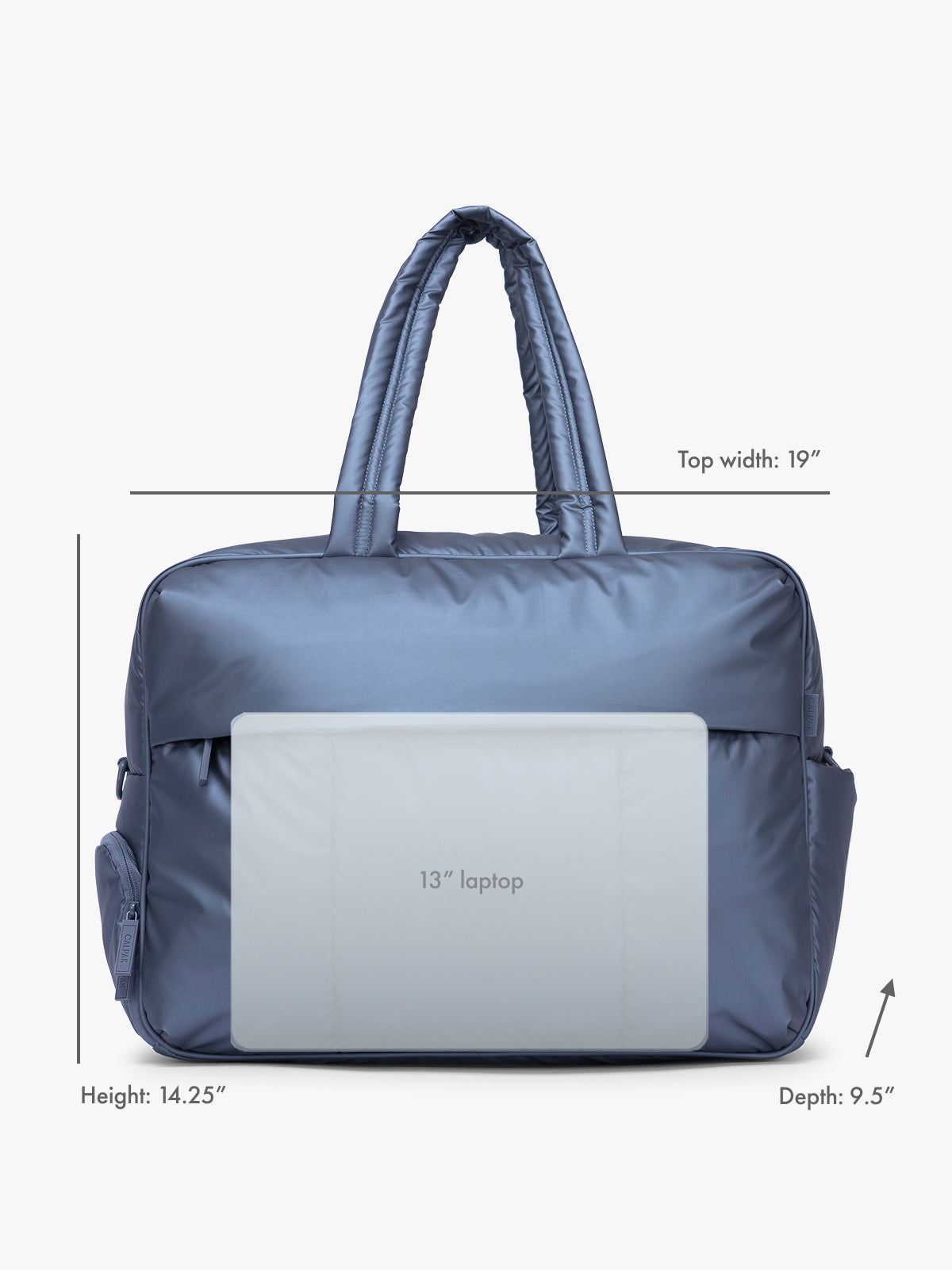 Luka Large Duffel in Metallic Indigo | CALPAK