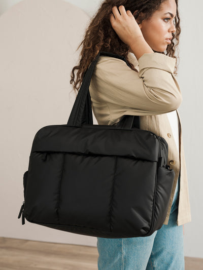 matte black CALPAK Luka duffel bag and weekender; DSM1901-MATTE-BLACK