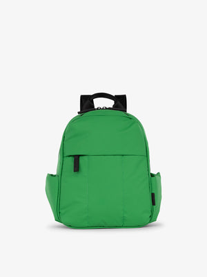 CALPAK Luka Mini Backpack with soft puffy exterior and front zippered pocket in green apple; BPM2201-GREEN-APPLE