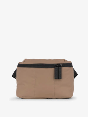 CALPAK Luka Mini Belt Bag with soft puffy exterior in chocolate; BBM2201-CHOCOLATE