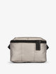 CALPAK Luka Mini Belt Bag with soft puffy exterior in silver gunmetal; BBM2201-GUNMETAL