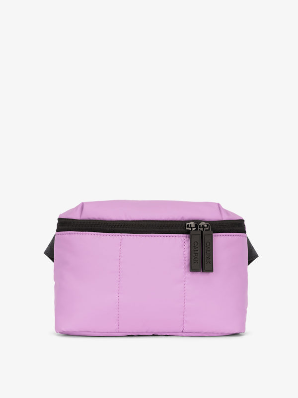 CALPAK Luka Mini Belt Bag with soft puffy exterior in lavender lilac