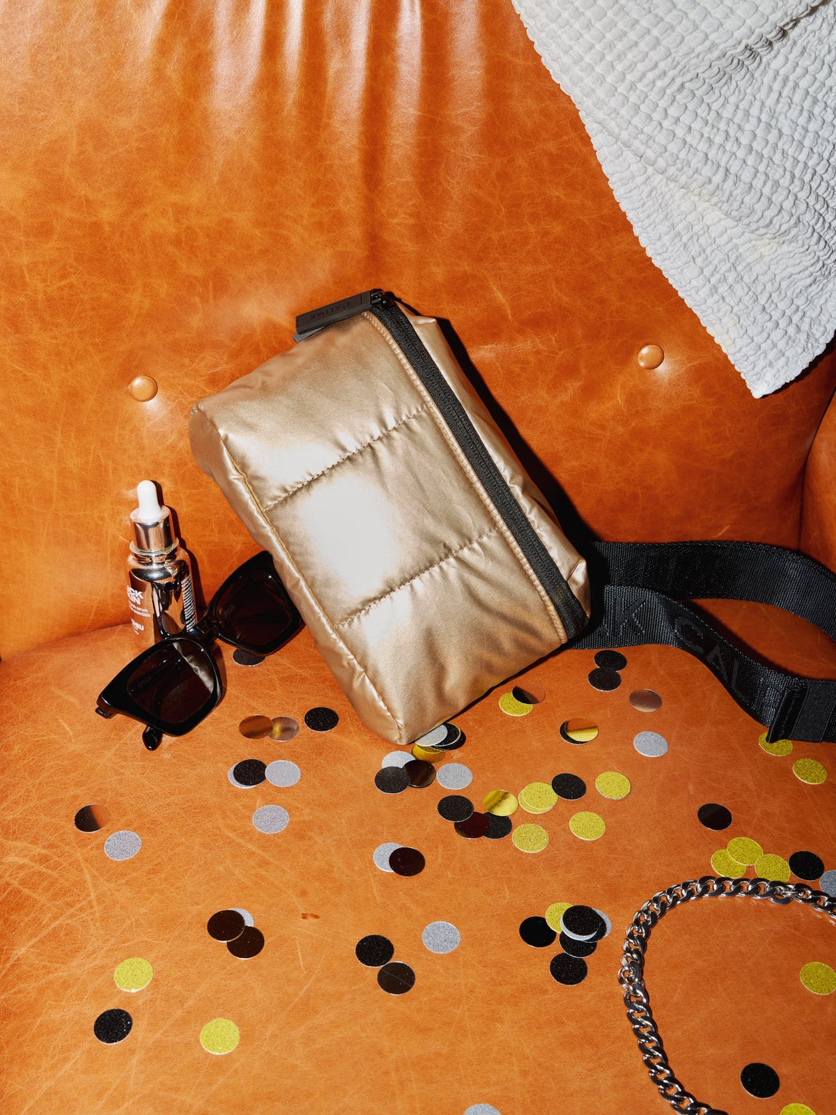 CALPAK Luka Mini Belt Bag in metallic gold; BBM2201-GOLD