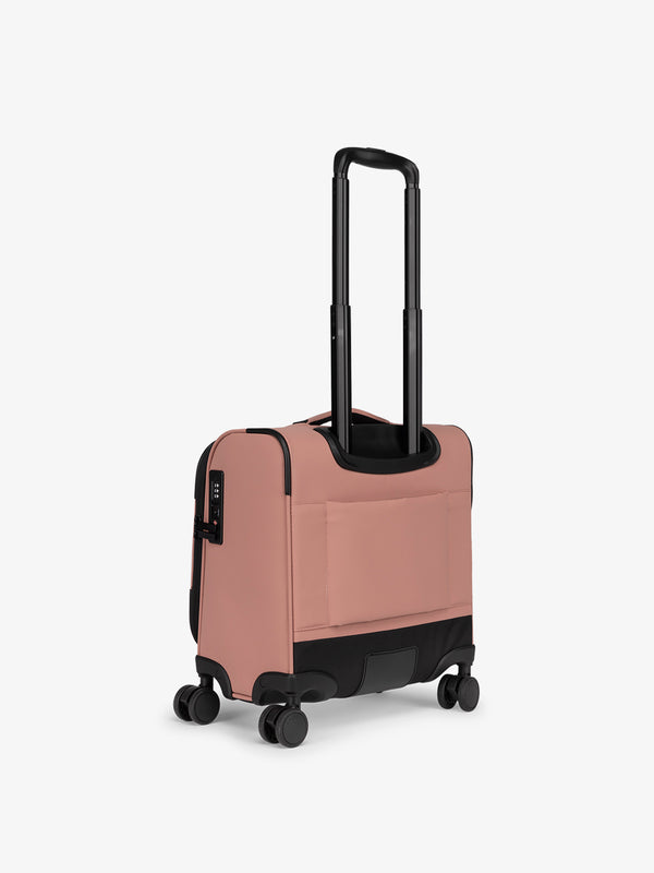 CALPAK Luka mini soft suitcase with 360 spinner wheels and trolley sleeve peony pink