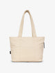 CALPAK Luka Mini Tote with soft, puffy exterior in oatmeal; ALM2401-OATMEAL