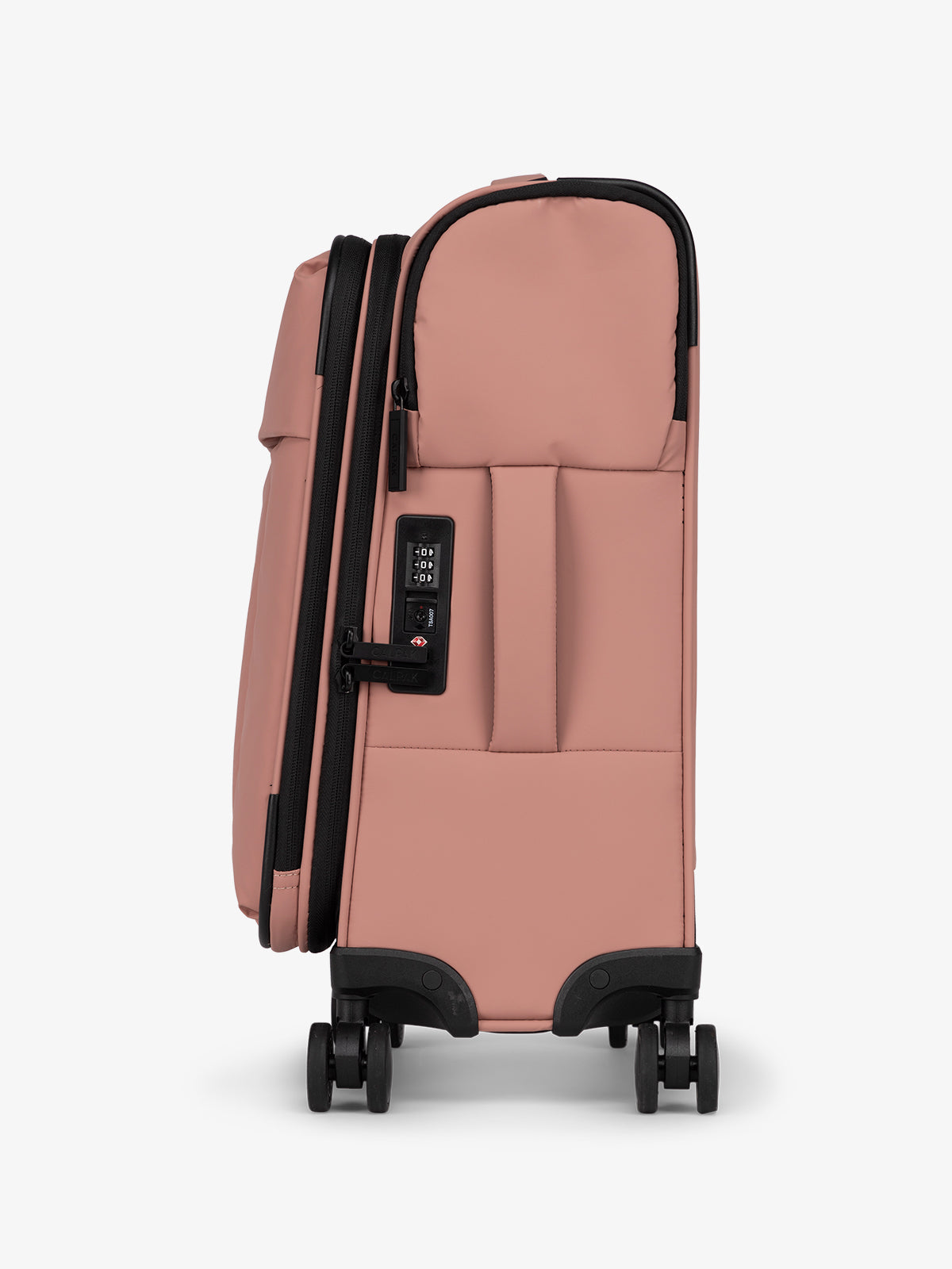 CALPAK Luka soft case carry on luggage with TSA approved lock and 360 spinner wheels in peony; LSM1020-PEONY