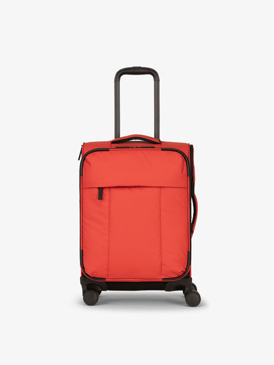CALPAK Luka soft sided carry on luggage in red rouge; LSM1020-ROUGE