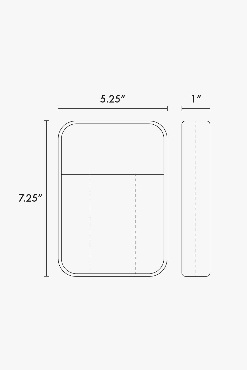 CALPAK Luka Zippered Passport Wallet dimensions