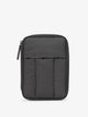 CALPAK Luka Zippered Passport Wallet with soft, puffy exterior in matte black; PZW2301-MATTE-BLACK