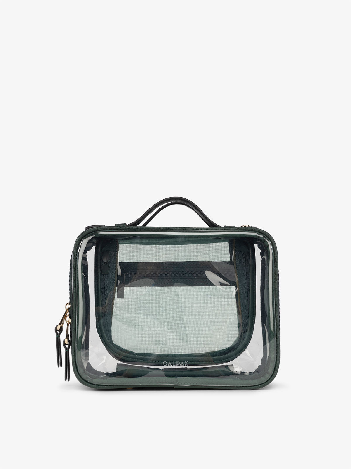 Medium Clear Cosmetics Case | Emerald | CALPAK
