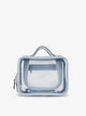 CALPAK Medium clear makeup bag with compartments in sky; CMM2201-SKY