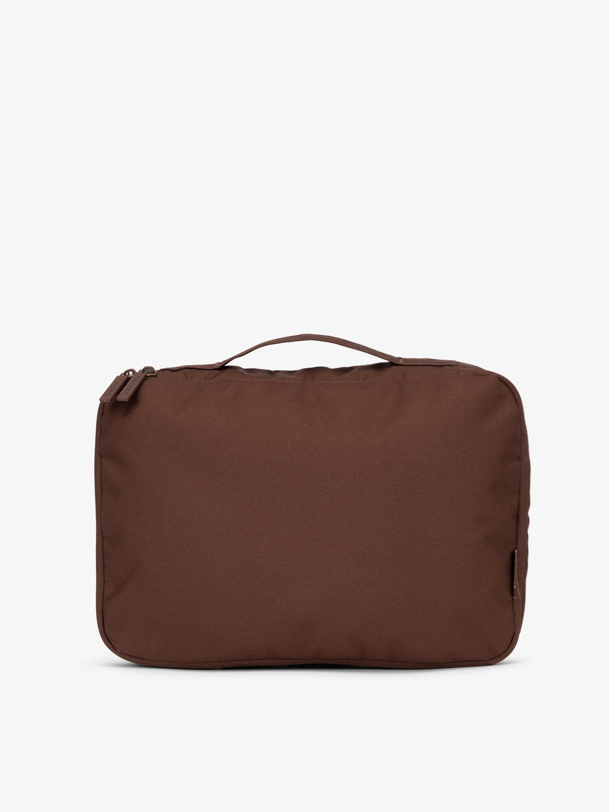 CALPAK packing cubes with top handle in dark brown; PCC2201-WALNUT