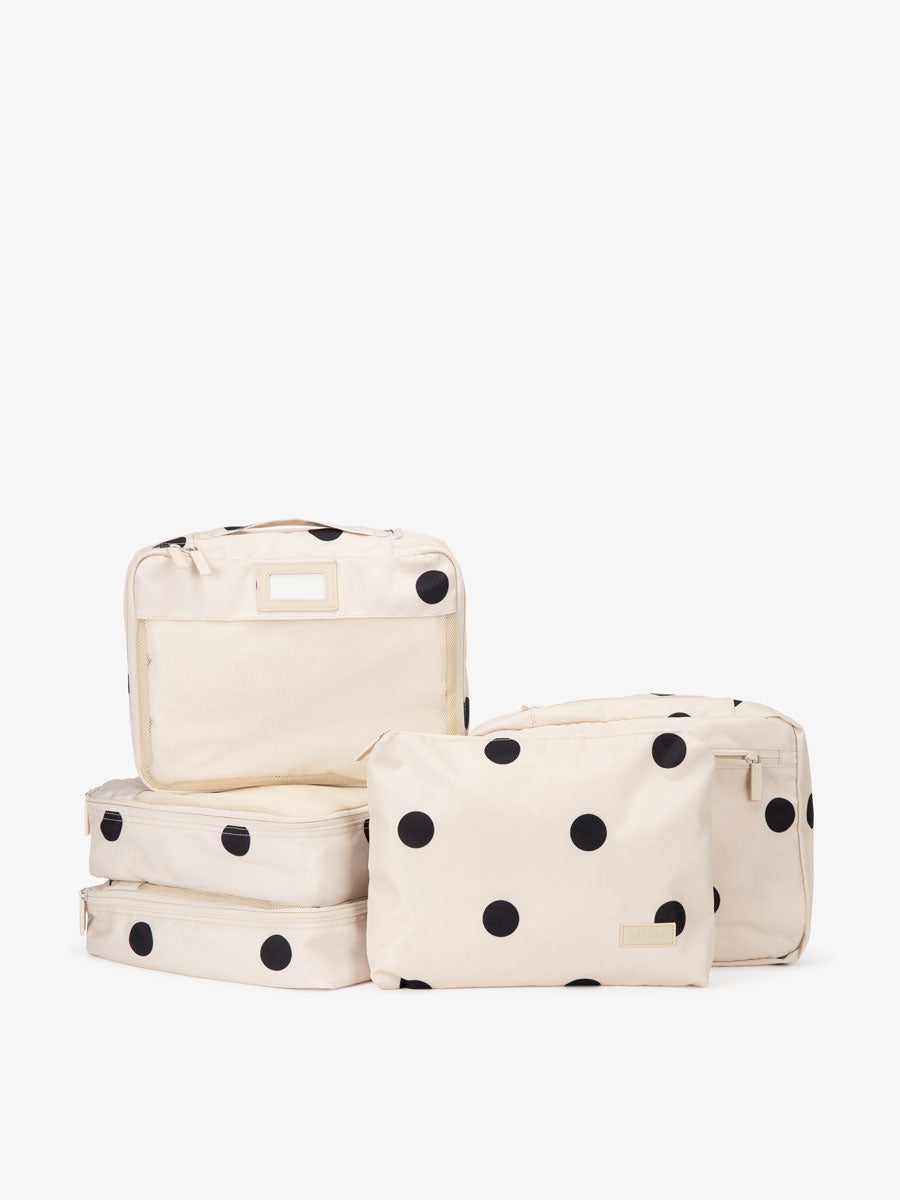 CALPAK Packing Cubes 5 piece set - polka dot; PC1601-POLKA-DOT